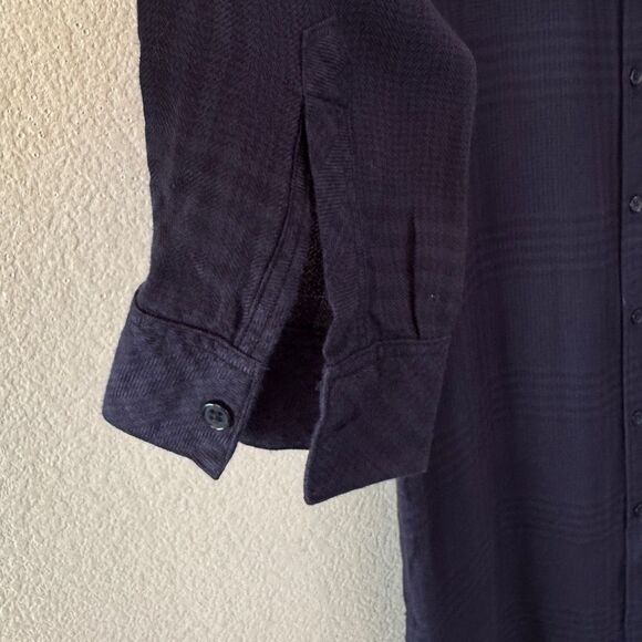 Rails Bianca Long Sleeve Tunic Dress Women’s M Charcoal Shadow Plaid Button Up - Picture 6 of 14